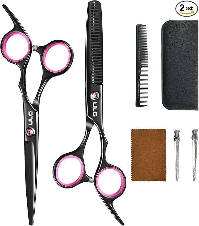 ULG Hair Cutting Scissors Thinning Shears Kit Professional Barber Hairdressing by ULG