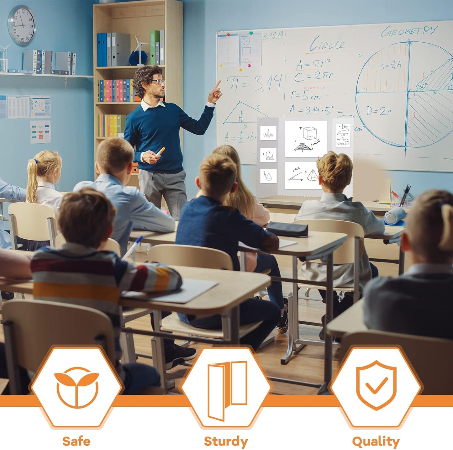 Ctosree 36 Pcs Trifold Poster Board Bulk 14 x 22 Inch Fold Presentation Display Science Project Board for School Workshop Business Projects Exhibition Supplies, White