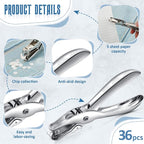36 Pieces 1 Hole Punch 5 Sheet Capacity Single Handheld Hole Puncher Circle - Image 3