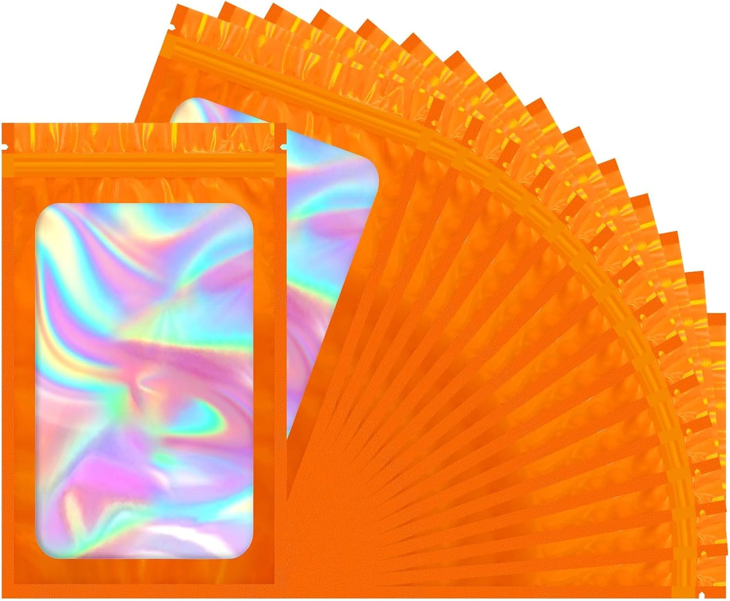 Smell Proof Bag, 100 PCS Holographic Bags, Packaging Bags, Resealable Bag (3x4.7 Inch)