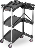 Wen Compact Foldable Service Utility Cart, Three Tier - Image 2