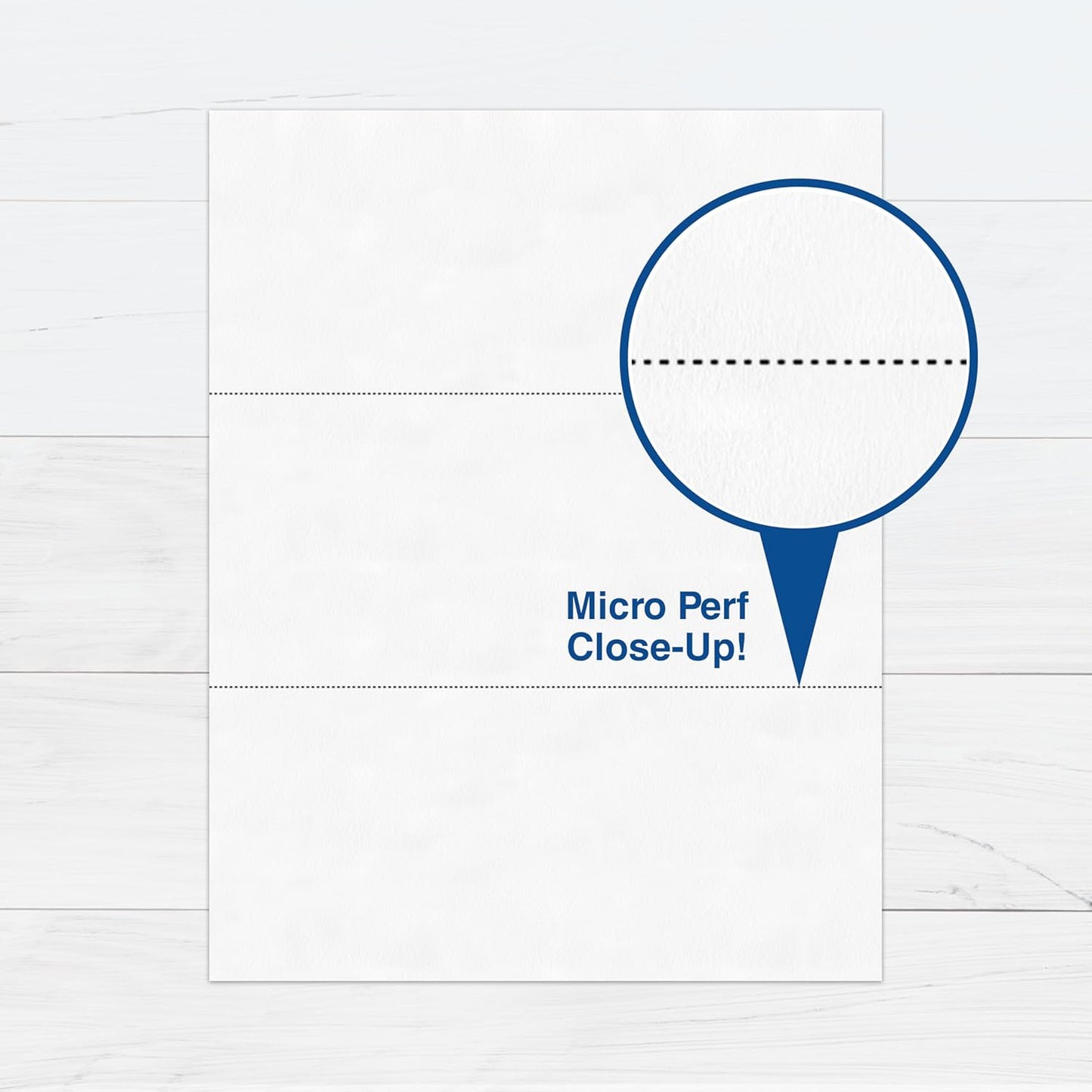 PrintWorks Professional 3 Part Perforated Paper 8.5” x 11” - Perfect For W-2, 1099, & Statement Use - Made in the USA - 500 Sheets - 24 lb - Printer Compatible - White (04122)
