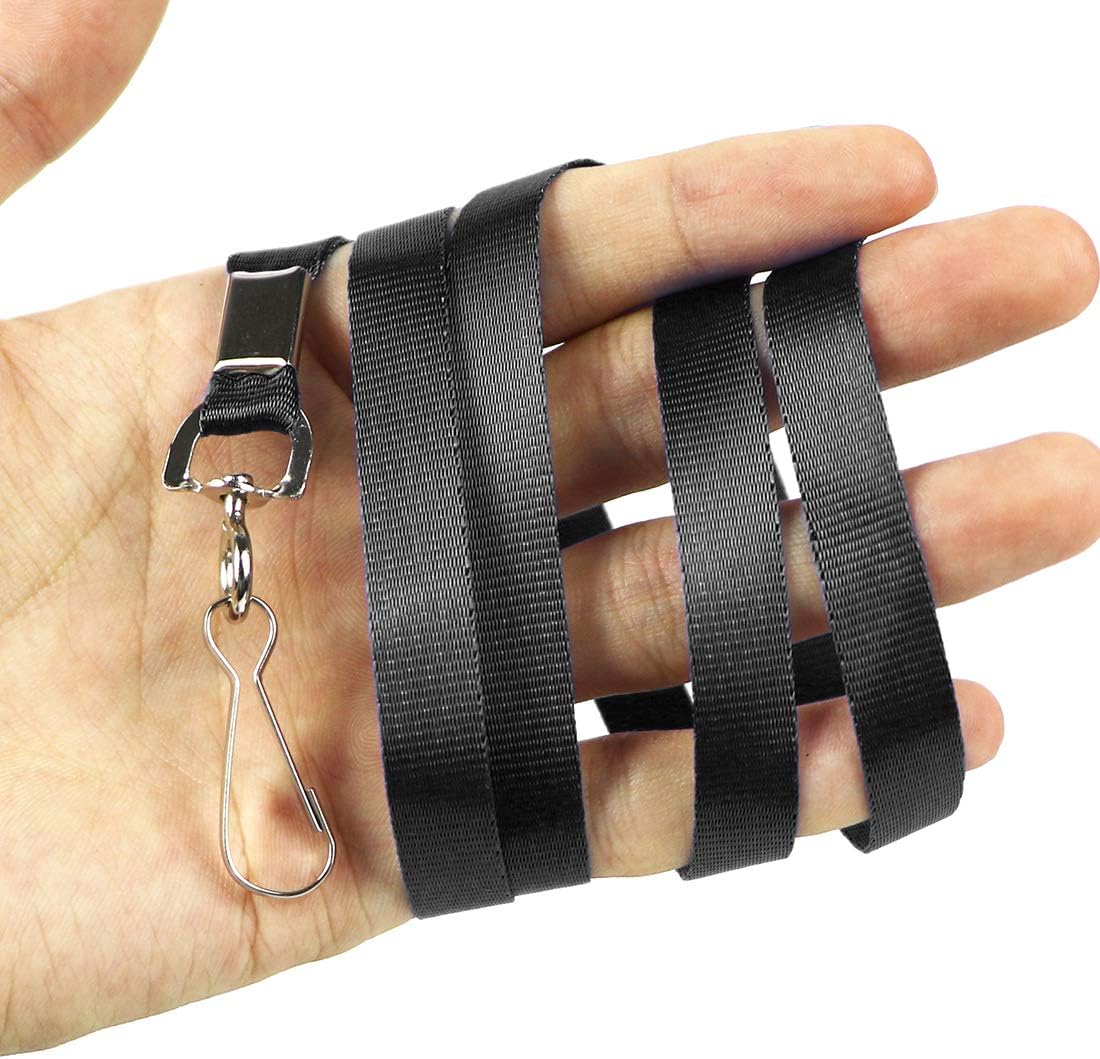 Bird Fiy Bulk Lanyards for Id Badges 50Pack Nylon Neck Flat Lanyard for Name Tag Badge Id Card