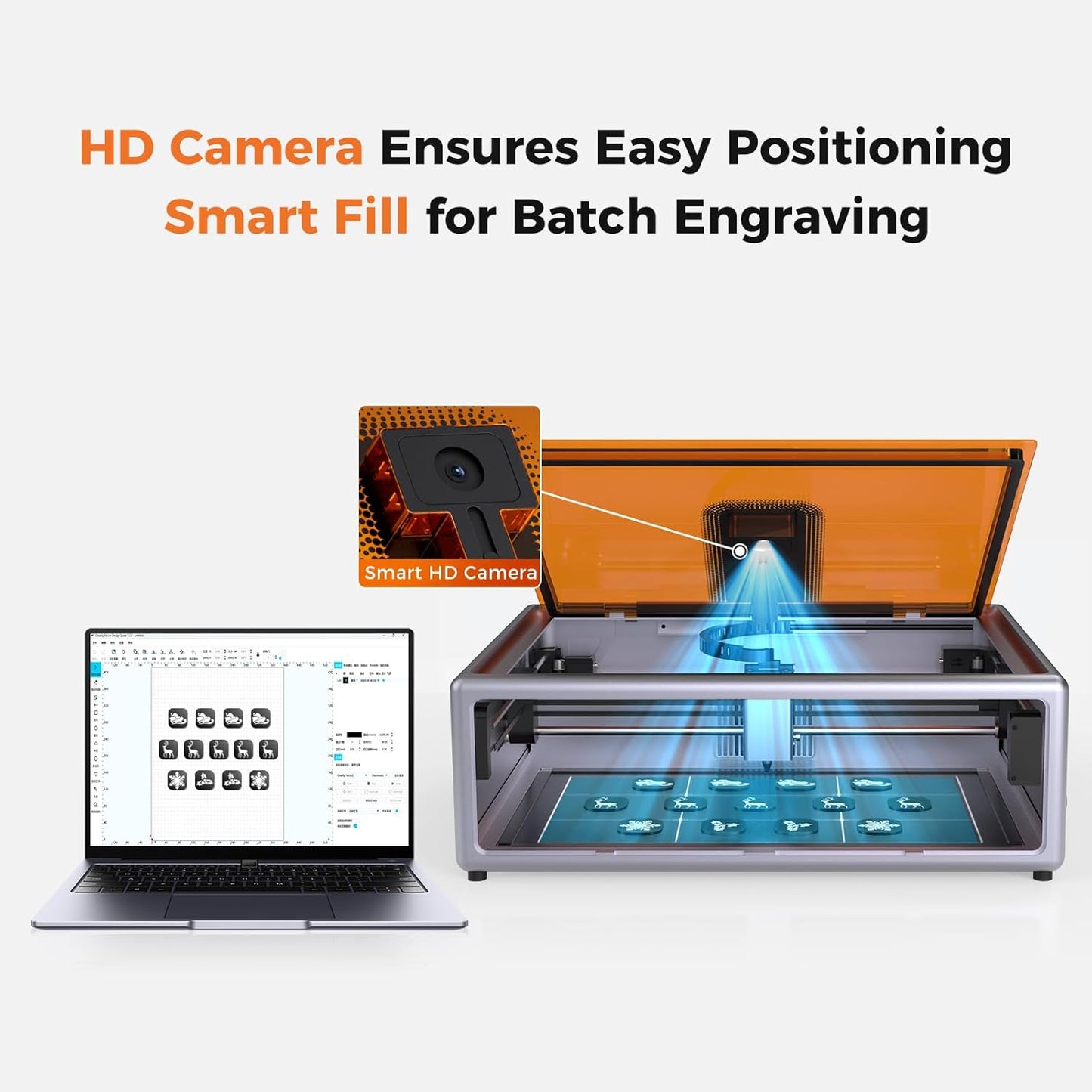 Creality Laser Engraver Falcon A1 10W with Fully Enclosed Design High Compatibility & Easy Assembly,Speed up to 600mm/s, Precision Engraving Machine