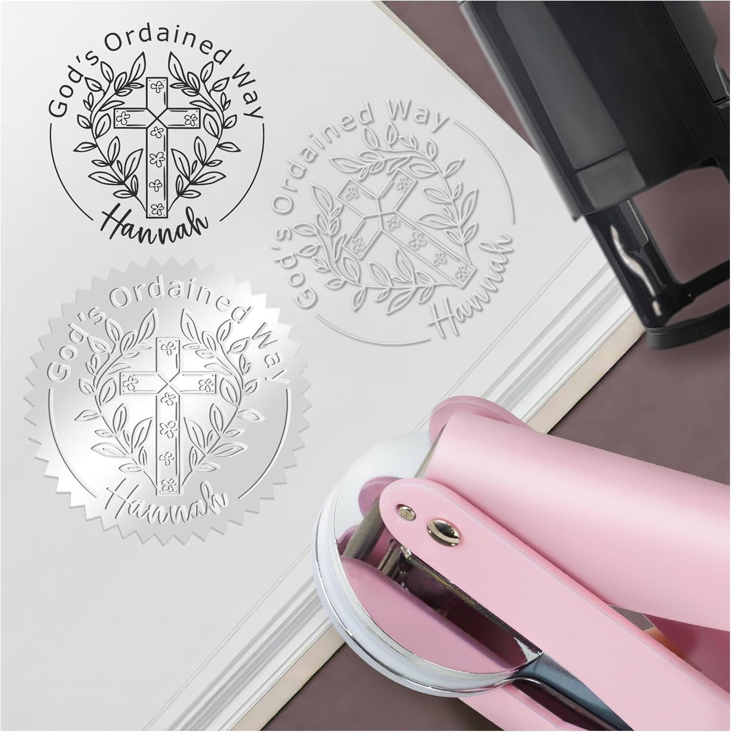 from The Library of Embossers & Stamps Custom Color Self-Inking Stamp with Your Name or Design Great for Personalizing Books, Text Books and Journals (30)
