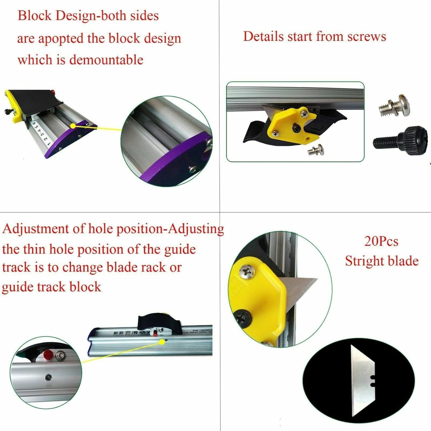 Manual Sliding KT Board Paper Trimmer Cutting Ruler, Photo Paper Cutter, PVC PET Cutter With Ruler (39"=1000mm)
