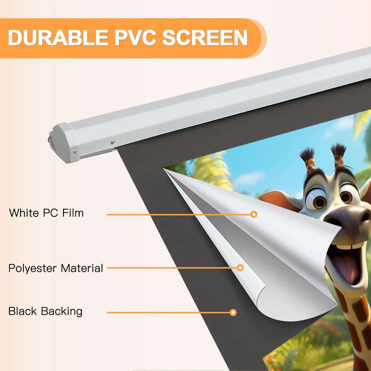YODOLLA 110" Projector Screen Motorized 16:9, 4K HD Pull Down Retractable Projection Screens Electric Automatic Wall Ceiling Movie Screen for Office Classroom Indoor with Remotes
