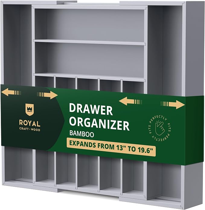 Luxury Bamboo Kitchen Drawer Organizer by ROYALCRAFTWOOD