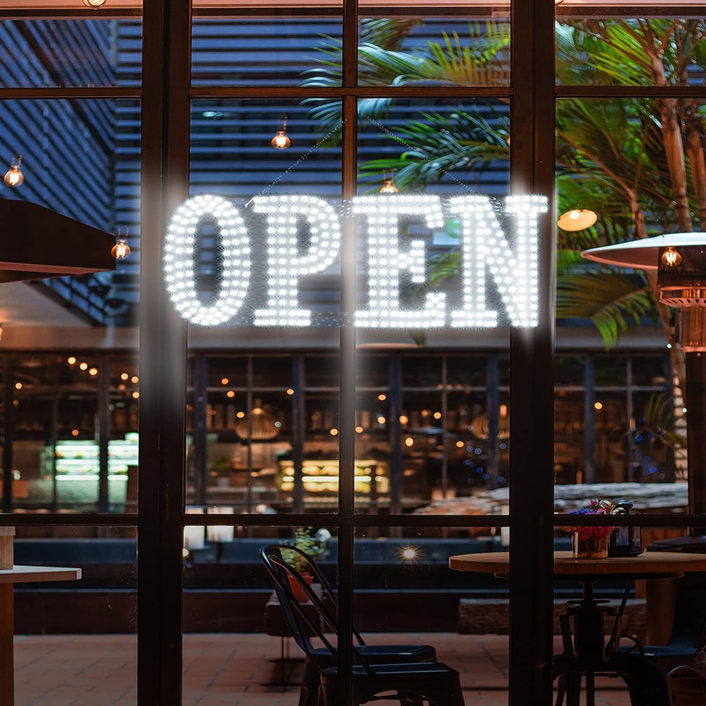 LED Open Sign White
