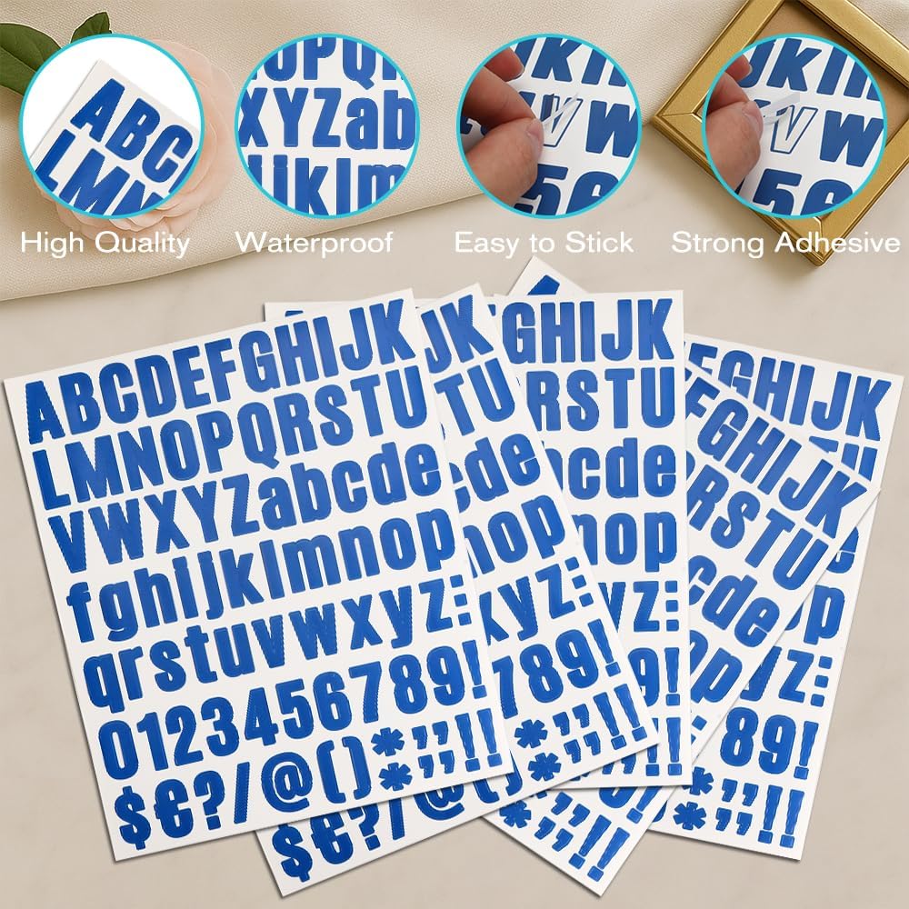 Mailbox Numbers Labels,10 Sheets of Alphabet Stickers Vinyl Self-Adhesive for DIY Crafts,Art Making,Classroom Decor,Sign Decals,Notebook Embellishments and Door Decorating Solutions