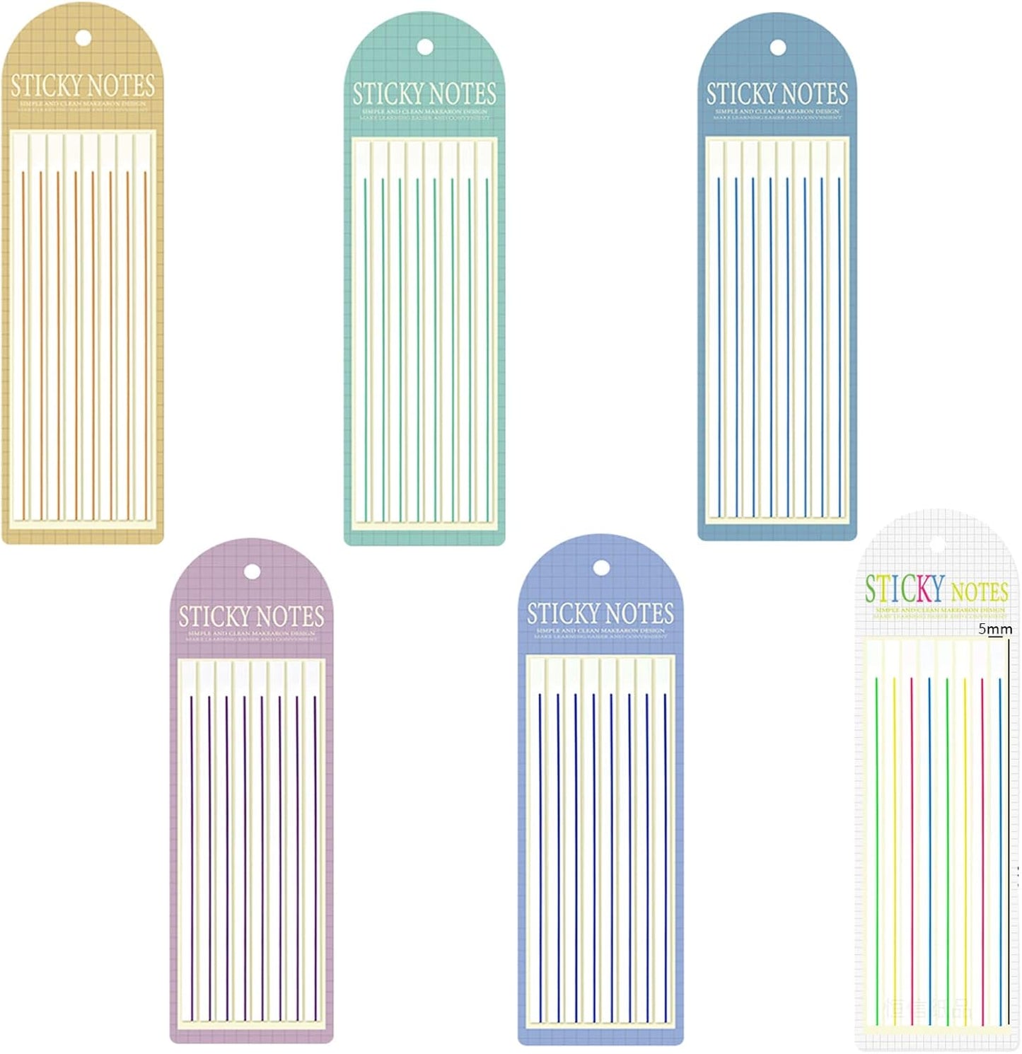 Sticky Note Tabs 960Pcs Transparent Highlighter Tape Sticky Long Page Markers Tabs Clear Highlighter Index Flag Tabs Stickers for Books Mark (6)