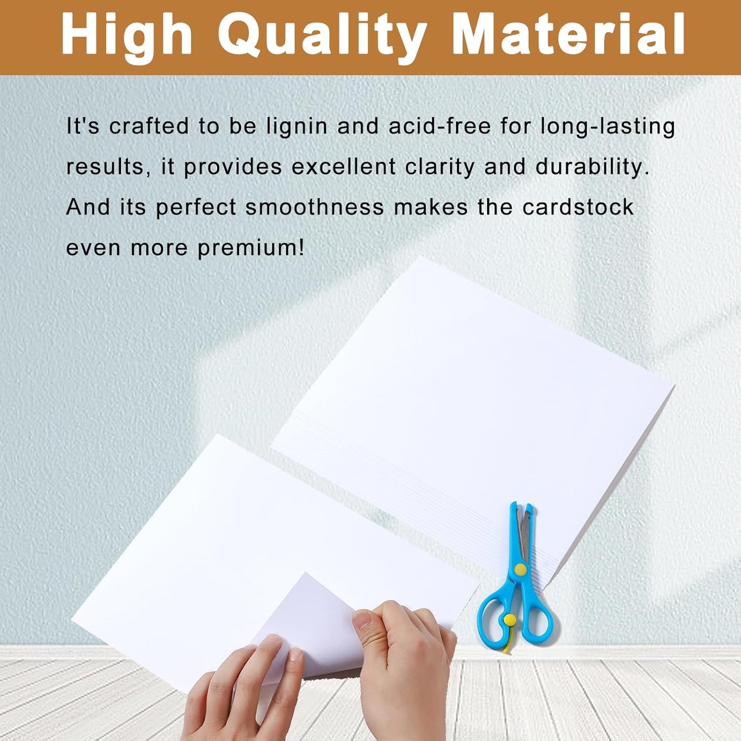 120 Sheets Bright White Cardstock 8.5 x 11 Certificate Paper, 92lb Heavyweight White Card Stock Printer Paper for DIY Cards, Business Cards, Invitations, Menus