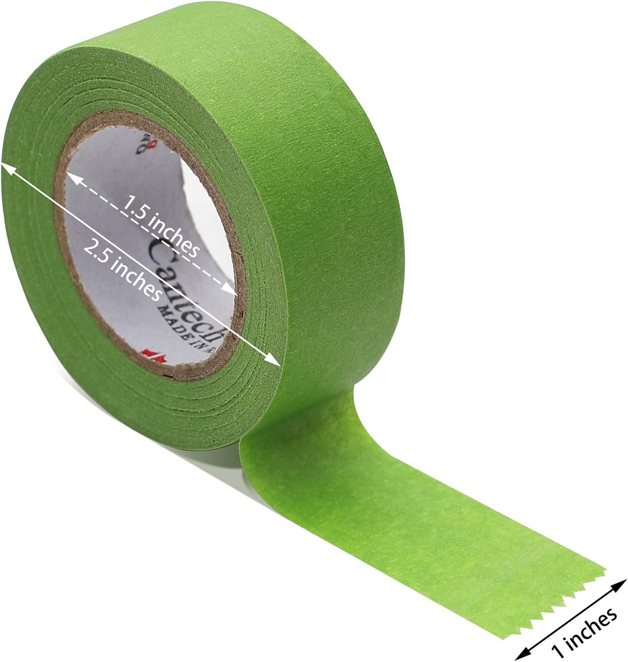 Masking Tape Set with Dispenser - 6 Rolls of 1inchx16.4yd Colorful Rainbow Art Tape for Decorating, Crafting, and Easy Masking