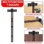 29 Inch Woodworking T Square Ruler, Aluminum Alloy, Adjustable Angle 15-165° - Image 3