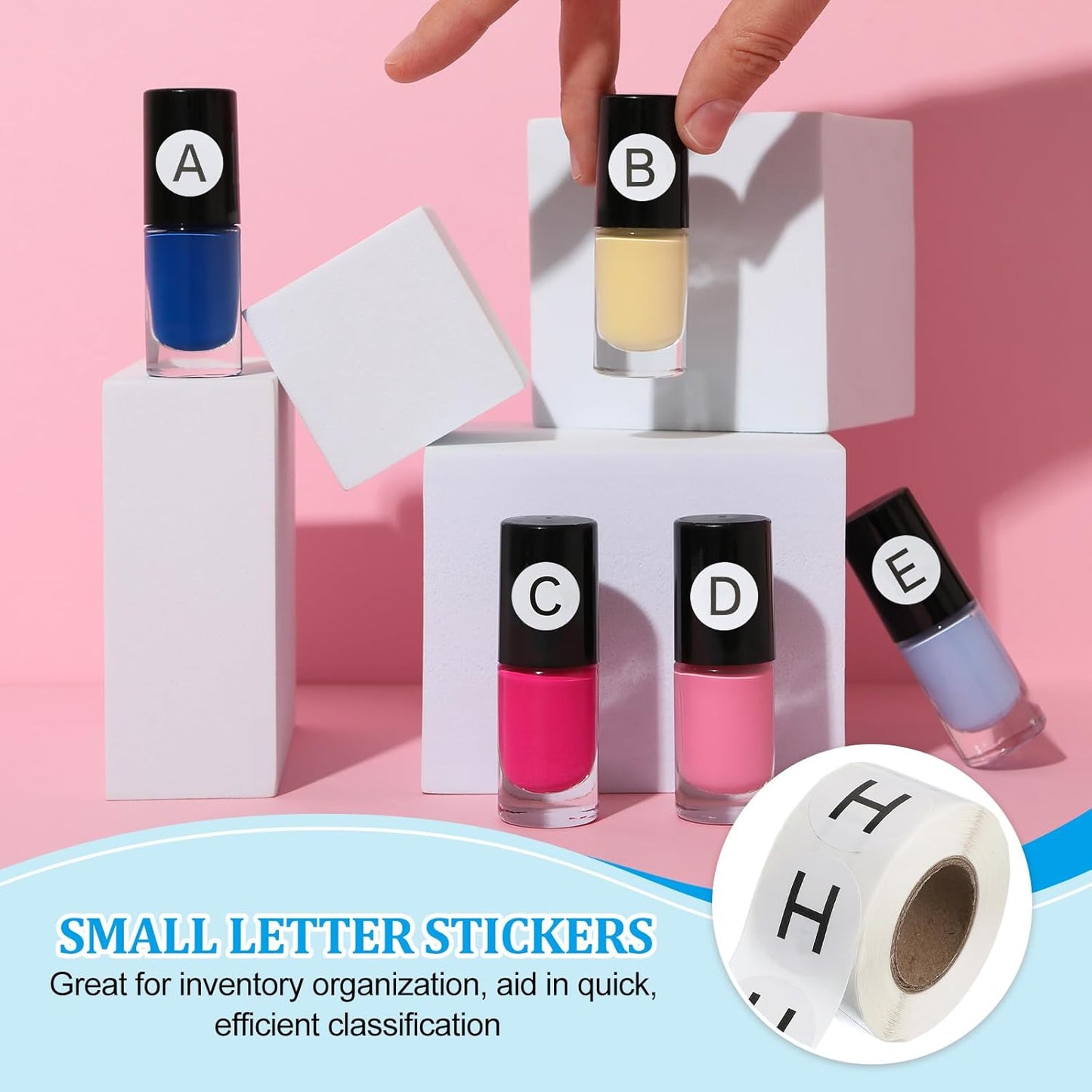 PATIKIL 1" Letter H Stickers, 4 Rolls Self-Adhesive Alphabet Round Circle Dots Labels for Organization Storage Inventory Boxes Scrapbook Craft 2000 Pcs Total