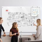 MaxGear Glass Whiteboard Wall Mounted, Frameless Magnetic Dry Erase Board - Image 7