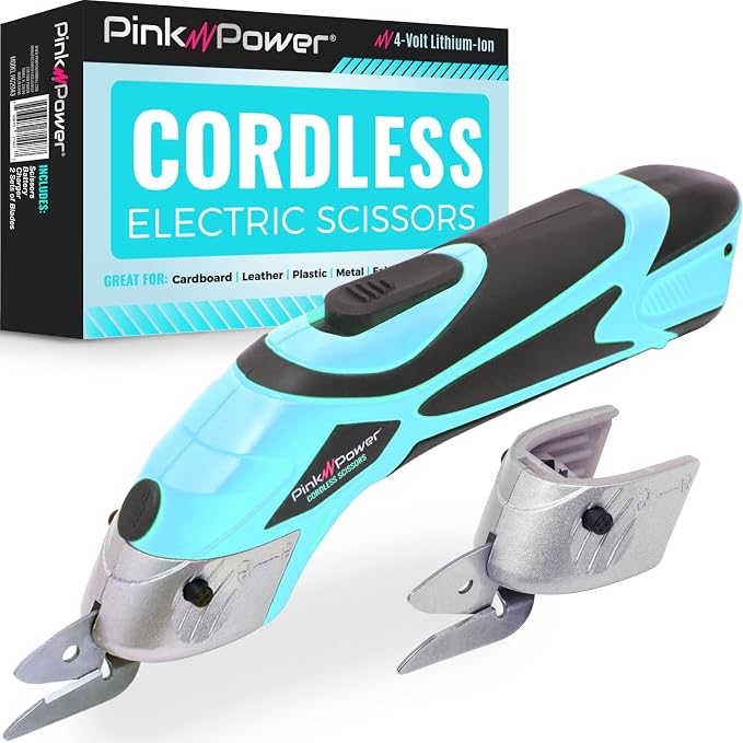 Pink Power Electric Fabric Scissors Box Cutter by PinkPower