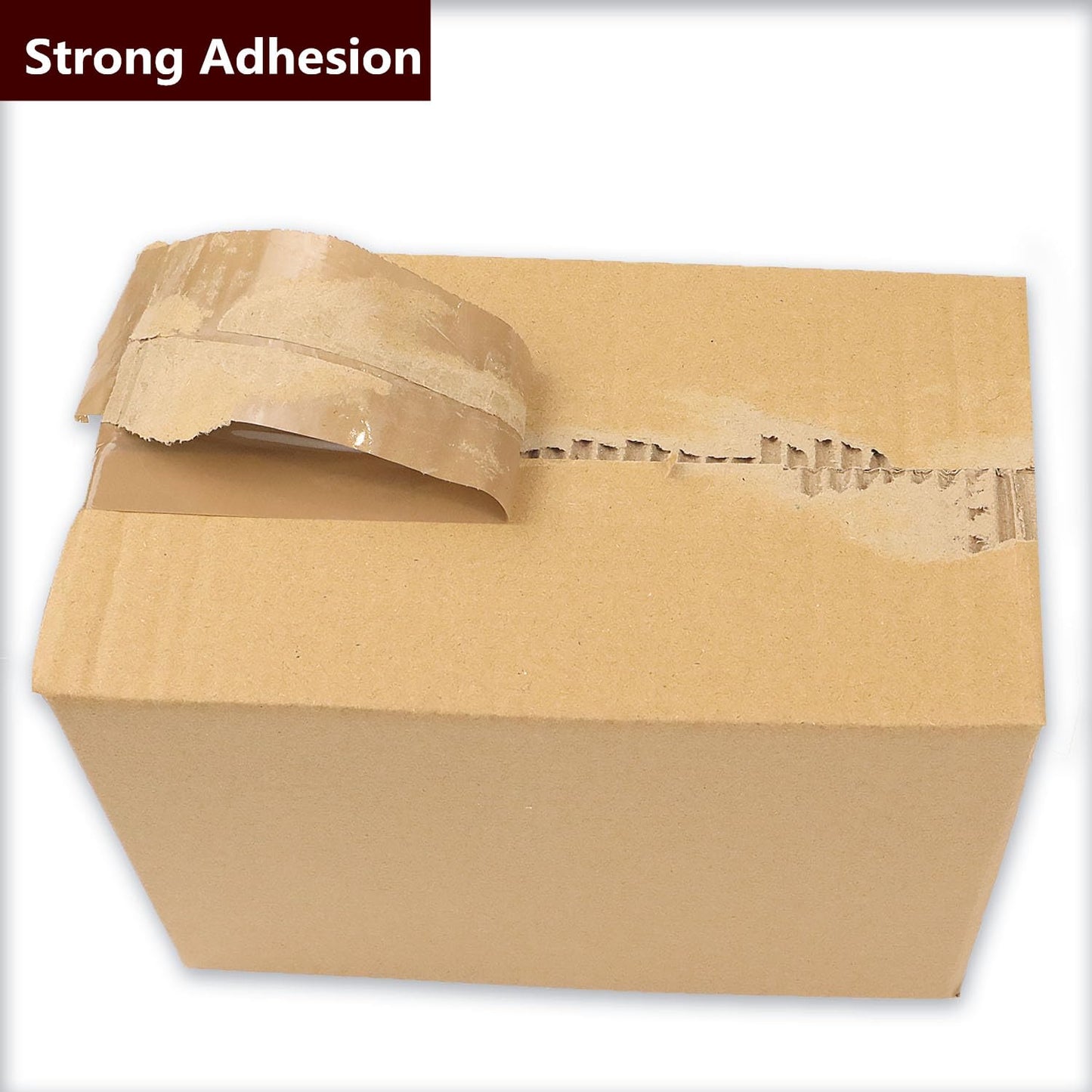 CHUANGSEED 6-Pack Brown Packing Tape with Dispenser-2.7mil x 1.88" x 55Y Heavy Duty Packing Tape for Moving Boxes-Moving Tape Strong Adhesive Packaging Tape
