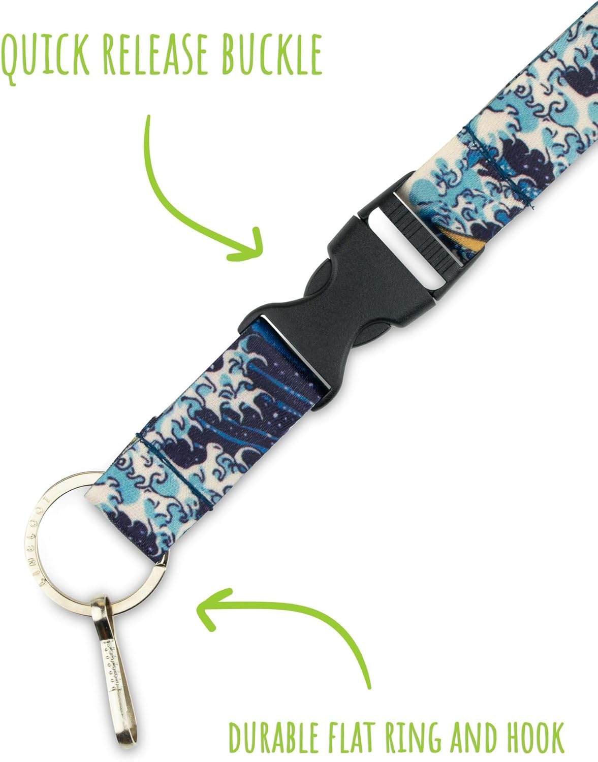 Limeloot Lanyard for Keys, ID Badge, Accessories | Neck Lanyard for Men and Women with Quick Release Buckle and Flat Ring