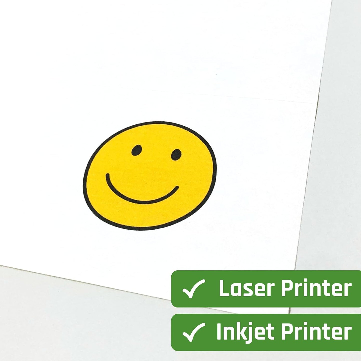 200 Sheets - Half Sheet Shipping Labels, Printable Sticker Paper, for Laser & Inkjet Printers - 2 per Sheet, 400 Pieces