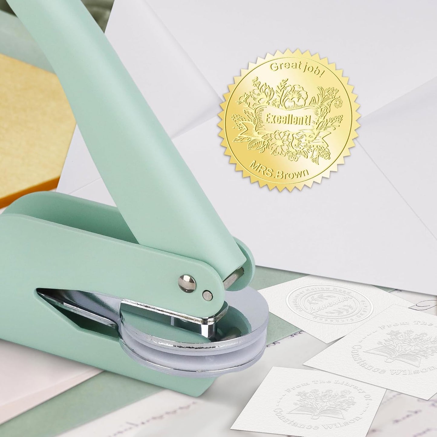 from The Library of Embossers & Stamps Custom Color Self-Inking Stamp with Your Name or Design Great for Personalizing Books, Text Books and Journals (26)