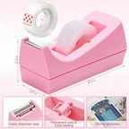Yahenda 10 Pack Pink Desktop Tape Dispenser Non Skid Base - Image 2