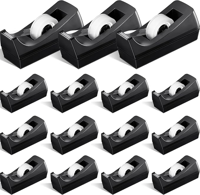 Colarr 15 Pack Desktop Tape Dispenser Non Skid Base Tape Dispensers Desk Tape by Colarr
