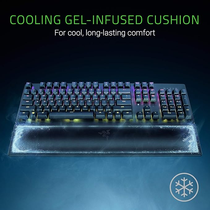 Razer Ergonomic Wrist Rest Pro for Full-Sized Keyboards: Cooling Gel Infused - Image 2