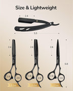 ULG Hair Cutting Scissors Thinning Shears Kit Professional Barber Hairdressing - Image 7