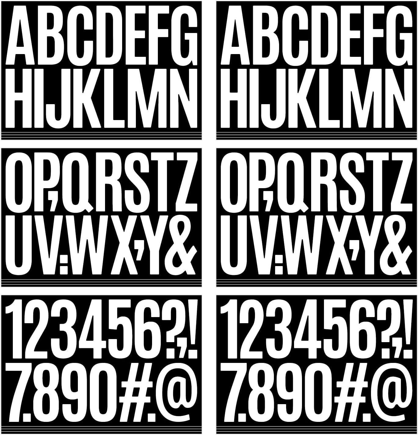 480 Pcs Waterproof 3" Vinyl Alphabet & Number Stickers - Self-Adhesive for Mailboxes, Windows, Doors, Signs, Vehicles & More, White