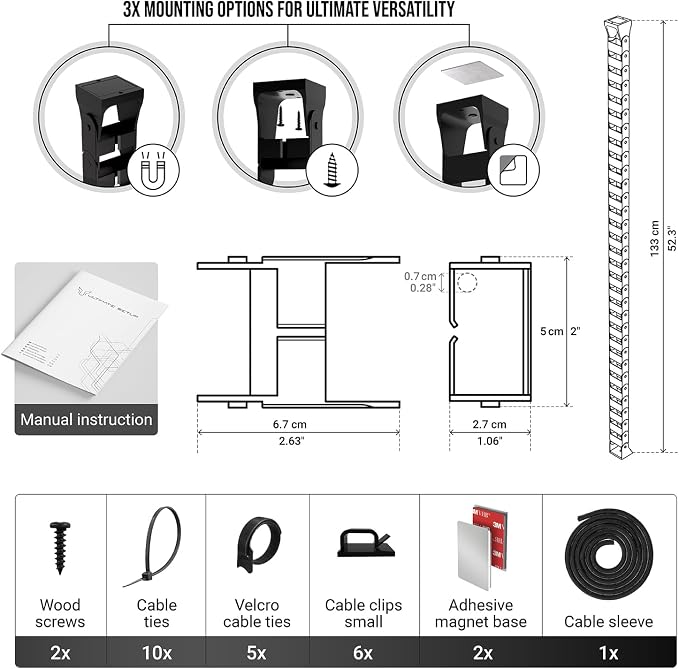 Ultimate Setup Under Desk Cable Management Vertebrae - Image 7