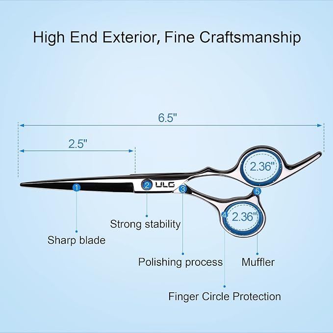 Hair Cutting Scissors Thinning Shears Kit ULG Professional Barber Hairdressing - Image 2