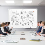 MaxGear Glass Whiteboard Wall Mounted, Frameless Magnetic Dry Erase Board - Image 2