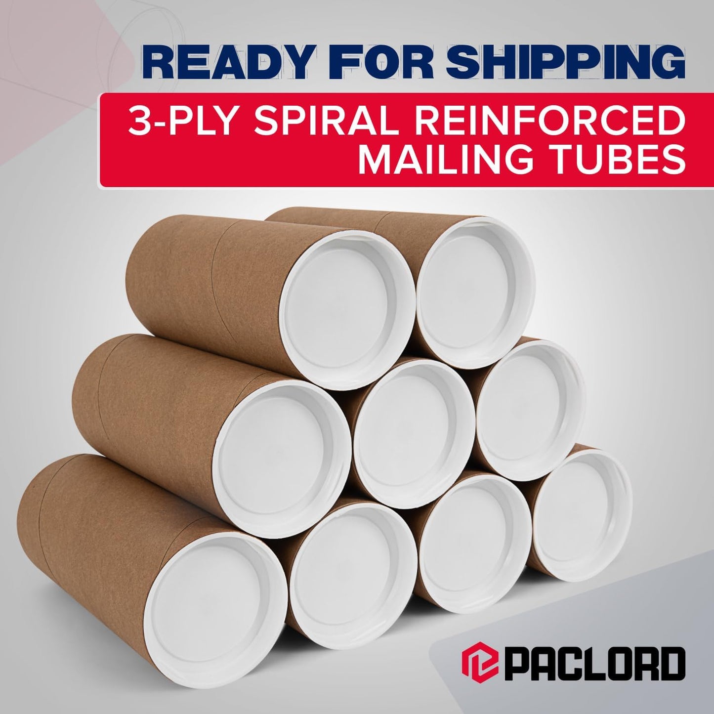 2" x 6" Heavy-Duty Reinforced Cardboard Mailing Tube, Pack of 1 Tube with 2 Caps – Secure USPS Approved – Great for Shipping and Storing of Prints, Artwork, Posters or Documents