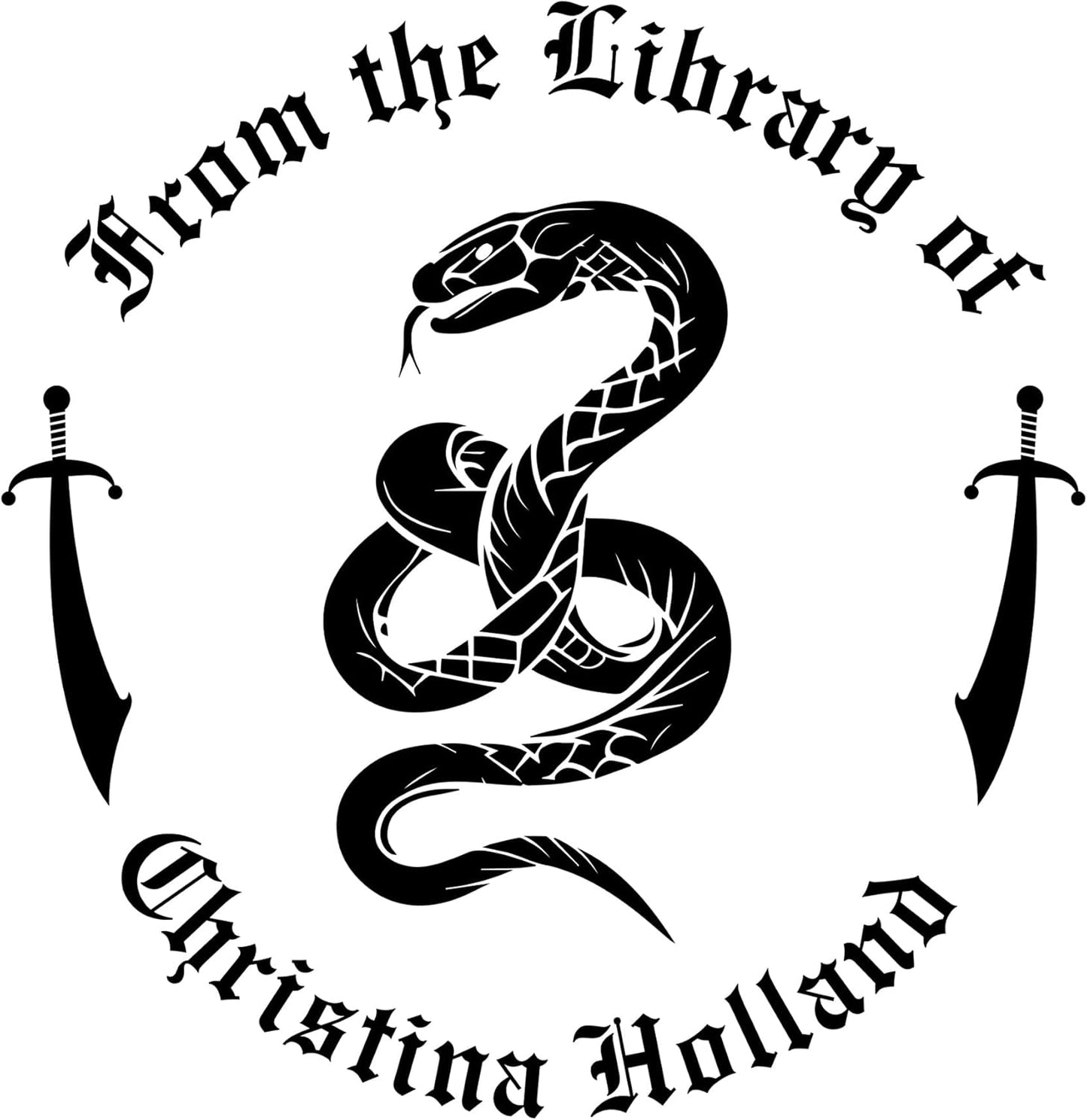 from The Library of Embossers & Stamps for Fantasy Book Readers | Custom Embosser | Custom Stamp | Ex Libris | Elevate Your Fantasy Collection of Stories and Novels (Design 11, Self-Inking Stamp)