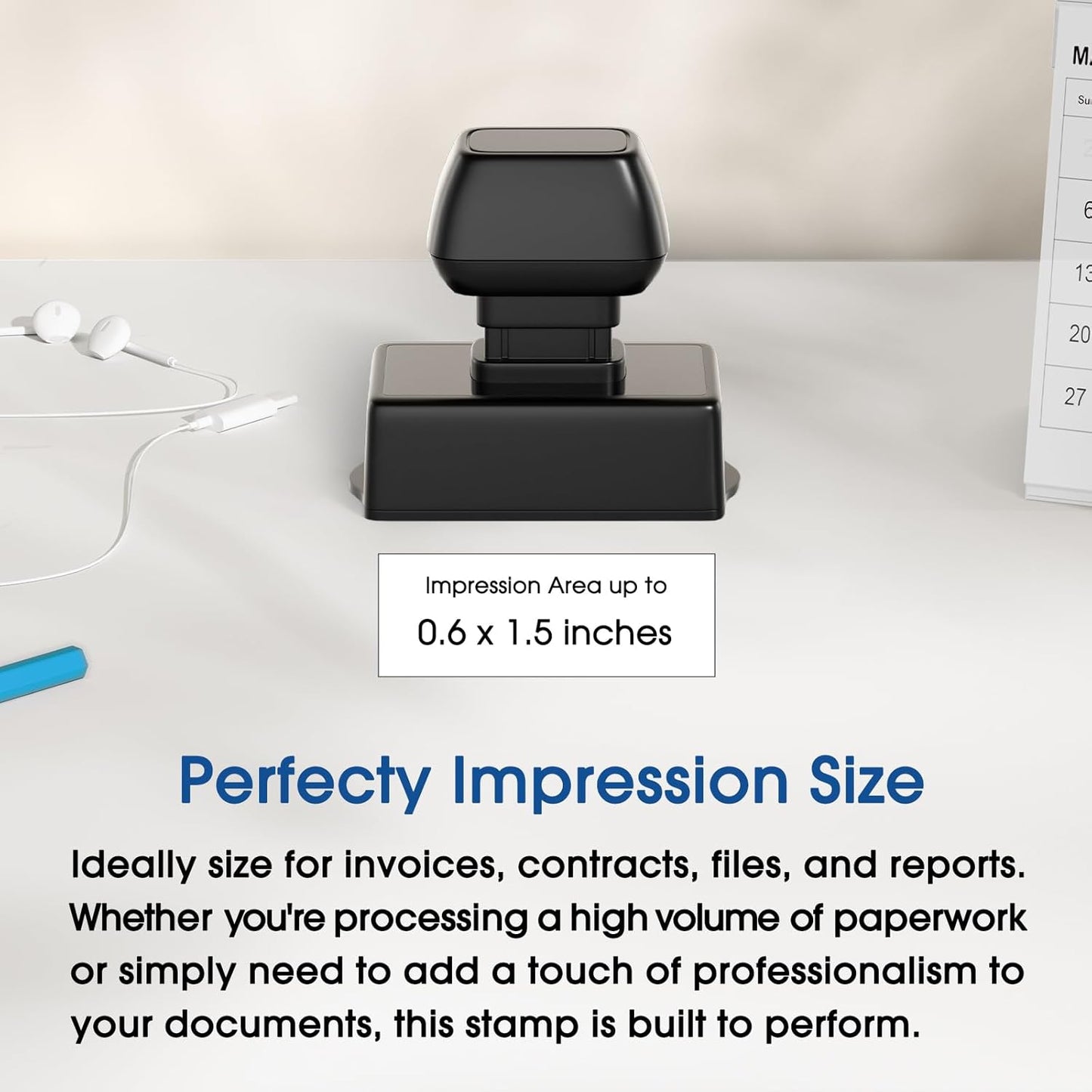 Paid Stamp Self Inking for Office, Accounts Payable, Retail Use, Business. Auto-Ink Technology, Clear & Continuous, Efficient Stamping - Bright Red Ink