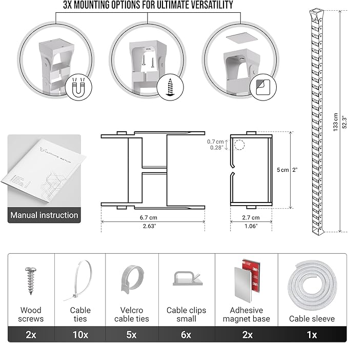Ultimate Setup Under Desk Cable Management Vertebrae - Image 7