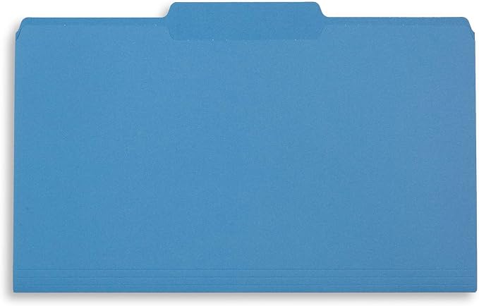 Blue Summit Supplies Blue Legal File Folders, Legal Size, 1/3 Cut Tab, File - Image 4