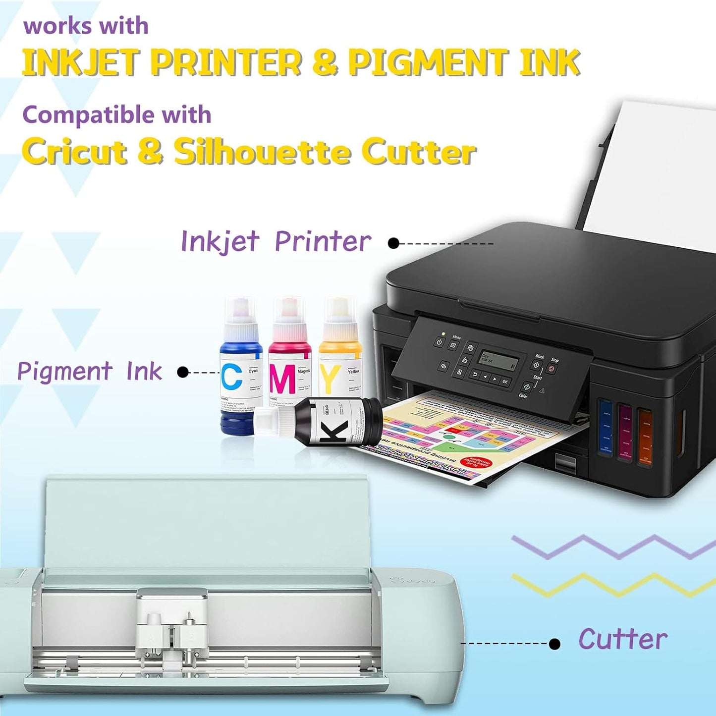 HTVRONT Heat Transfer Paper for Dark T Shirts -100 Pack 8.5x11" Iron on Transfer Paper for Inkjet Printer, Easy to Use Printable Heat Transfer Vinyl, Vibrant Color, Durable & Soft