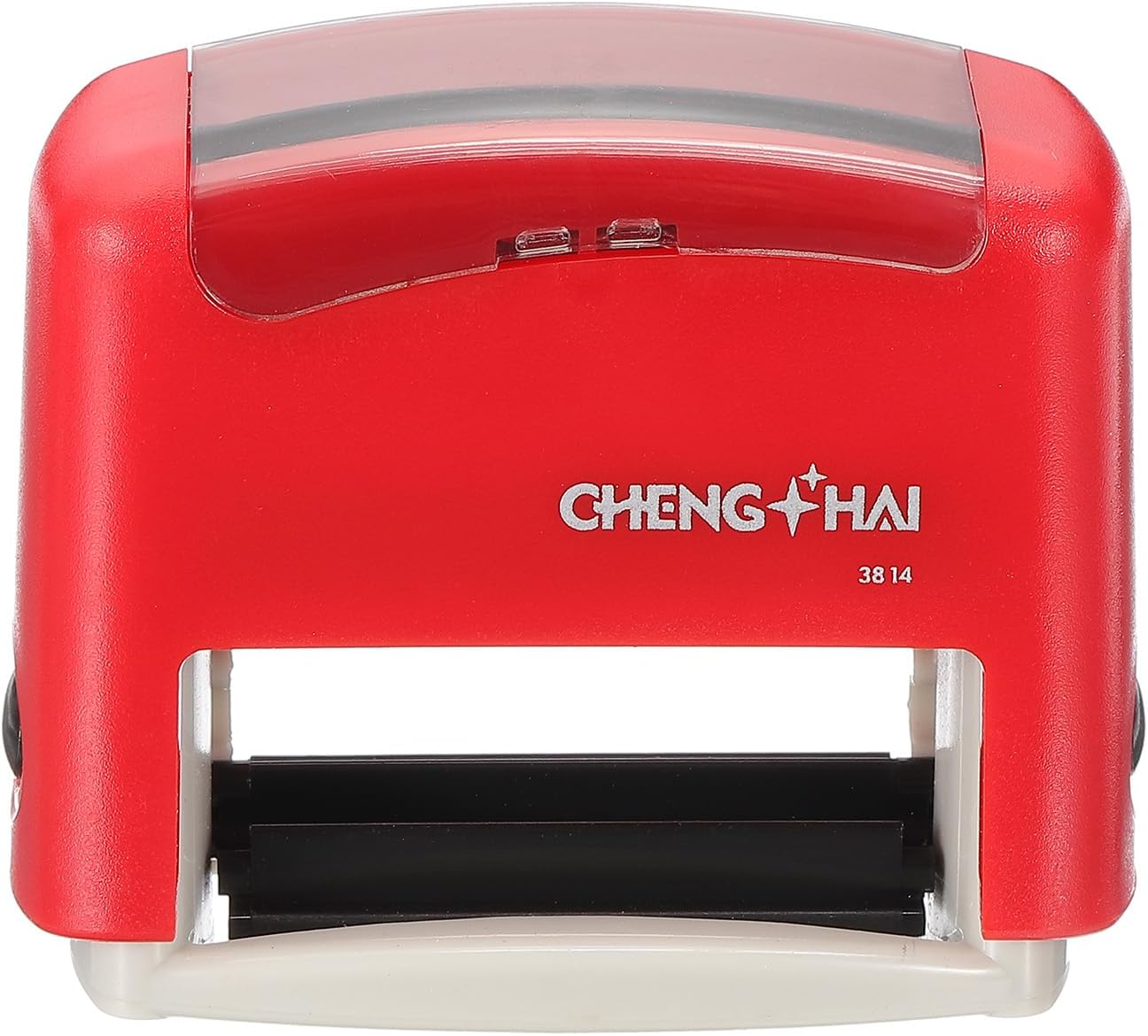 YOKIVE Charged Self Inking Rubber Stamp, Office Ink Business Stamp for Office Documents, Paperwork, Warehouse, Label (Red)