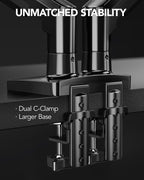 HUANUO FlowLift™ Dual Monitor Stand, Fully Adjustable Gaming Monitor Desk Mount - Image 6