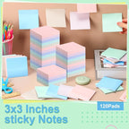 Fainne 120 Pack Sticky Notes Bulk 3 x 3 inch Self Stick Note Pads Multicolor - Image 4
