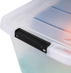 IRIS USA 6-Pack Clip Box with Latching Lids, 13 Quart Craft Storage Bins - Image 6
