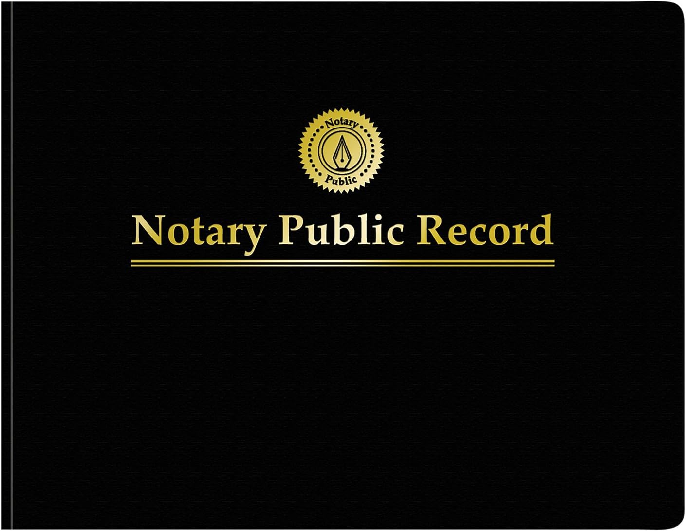 Adams Notary Public Record Journal, 11 x 8.5 Inches, 6 Entries Per Page, 63 Pages Per Book, Black (AFR90)