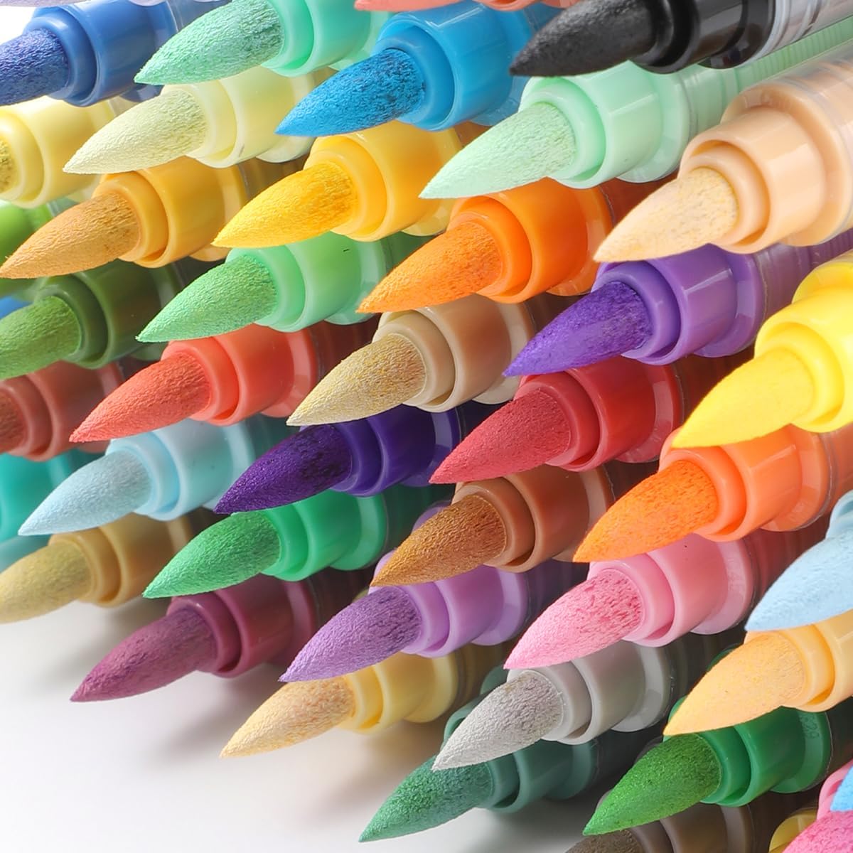 seatosea 168 Colors Paint Pens Art Acrylic Markers for Kids, Soft Brush Fine Tip Set Creative Marker Painting Pen for Coloring Book, Wood, Rock, Ceramic, Glass, Canvas and Crafts.