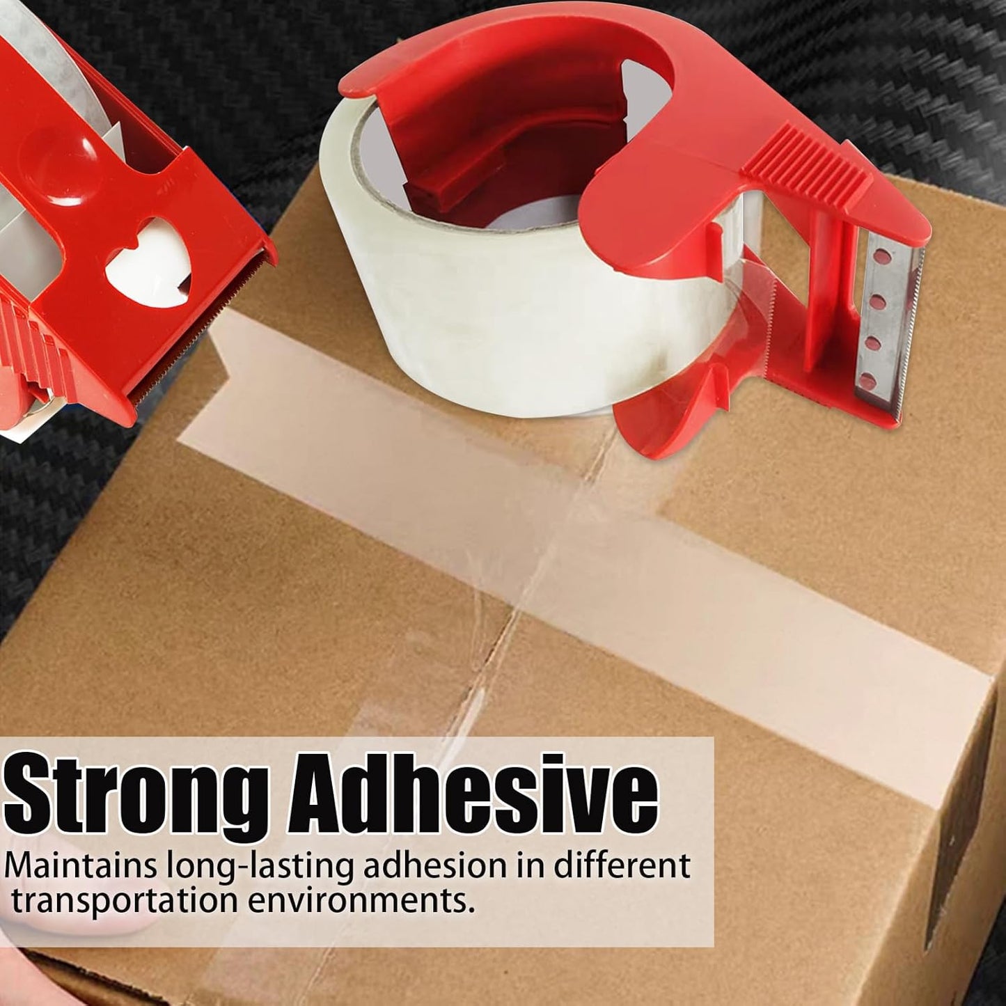 Heavy Duty Packing Tape with Dispenser - 8 Pack 1.88 in x 60 yd Clear Package Tape for Shipping Moving Storage and Mailing, Total 480 Yards