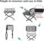 15" Folding Ottoman, Foldable Footrest Stool, Small Foot Stool - Image 8