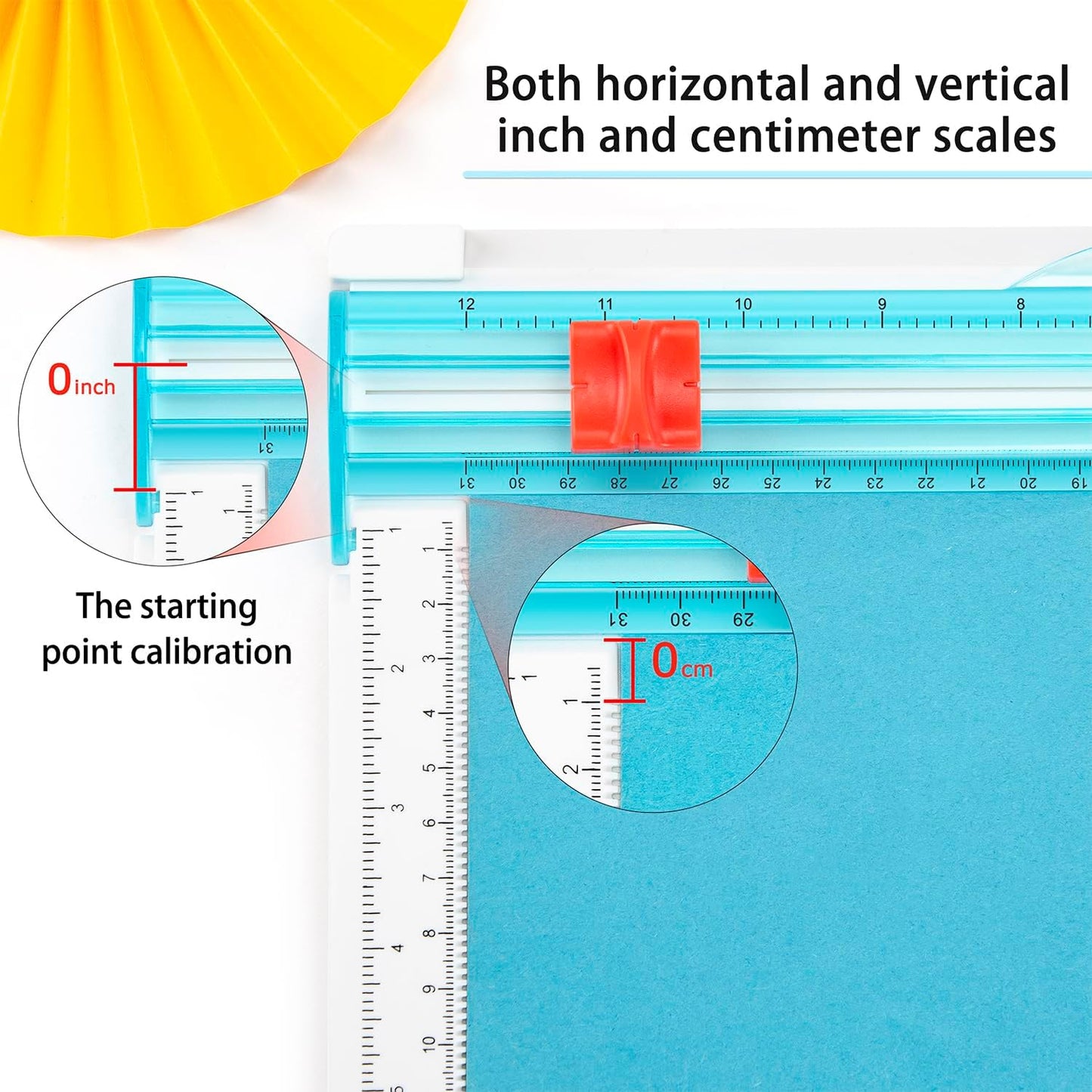Ecraft 12 x 12inch Paper Trimmer Cutter Score Board, Scoring Tool with Paper Folding, for Making Scrapbooking, Cards, Envelope, Coupons and Photo