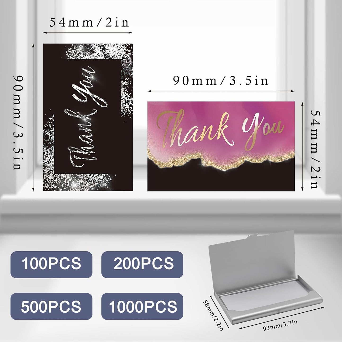 Custom Business Cards Customizable with Logo Text,Personalized Business Cards Photo Printable Thankful Cards 1000 500 200 100 Double Sided Customize Cards for Small Business Waterproof