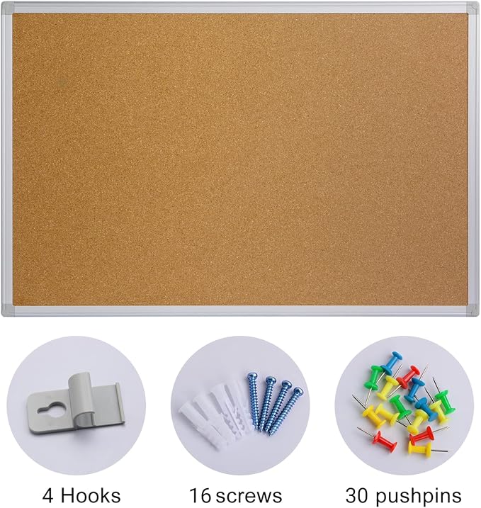 2-Pack Cork Board Bulletin Board 24 x 36, Office Board - Image 8